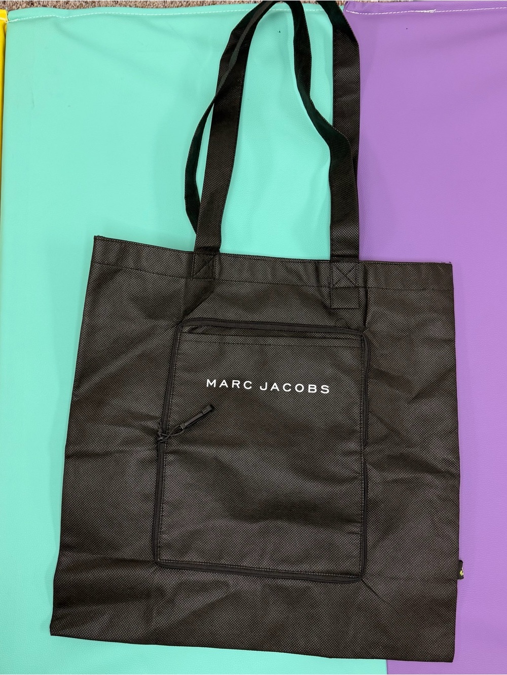 Marc Jacobs Black Tote with Front Zip Pocket